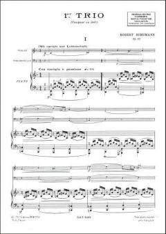Trio Nr.1 Op. 63 Vl/Violoncelle/pno (Robert Schumann) 