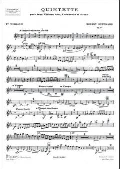 Quintette Op. 44 2 Vl/Alto/Violoncelle/Piano (Robert Schumann) 