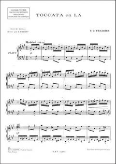Toccata En La Piano von Pietro Domenico Paradies 