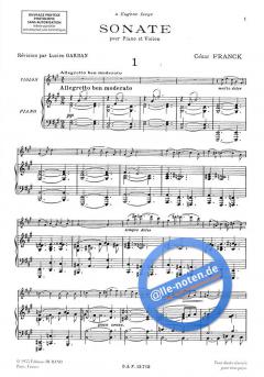 Sonate pour Violon et Piano von Cesar Franck 