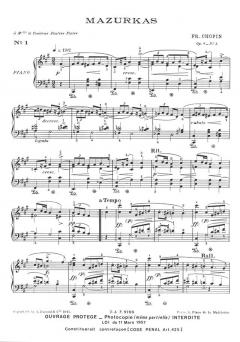 Mazurkas Piano von Frédéric Chopin 
