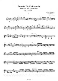 Sonate op. 115 von Sergei Sergejewitsch Prokofjew für Violine solo im Alle Noten Shop kaufen