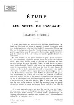 Etude Sur Les Notes De Passage von Fern Glasgow Dunlap 