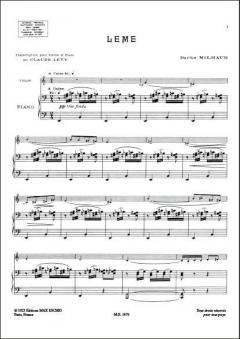 Leme op. 67 von Darius Milhaud 