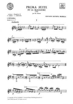 Prima Suite In La Maggiore (1762), per Due Chitarre von Carlo Carfagna 