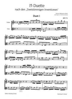 15 Duette von Johann Sebastian Bach 