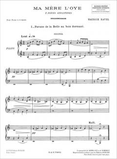 Ma Mere L'oye Cinq Pieces Enfantines pour Piano A von Maurice Ravel 