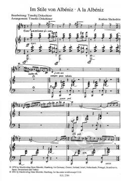 Im Stile von Albéniz von Rodion Konstantinowitsch Schtschedrin für Trompete und Klavier im Alle Noten Shop kaufen