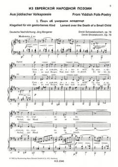 Aus jiddischer Volkspoesie op. 79 von Dmitri Schostakowitsch 