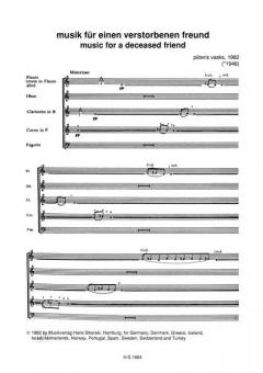 Musik für einen verstorbenen Freund (Peteris Vasks) 