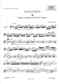 Imaginees III Clarinette/Piano von Georges Auric 