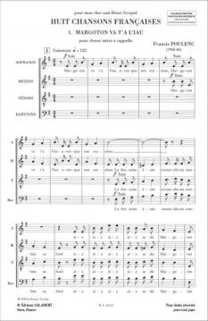 Margoton Va T'a Liau Choeur (Voix Mixtes) (Francis Poulenc) 