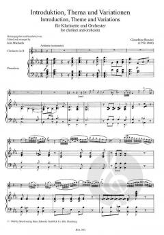 Introduktion, Thema und Variationen von Gioachino Rossini für Klarinette und Orchester im Alle Noten Shop kaufen