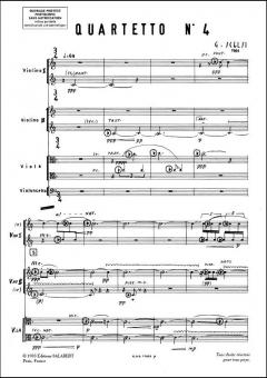 Quartetto Nr. 4 2 Violons Alto et Violoncelle Partition von Giacinto Scelsi 