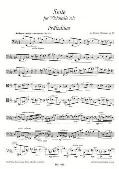 Suite op. 15 von Ilse Fromm-Michaels für Violoncello solo im Alle Noten Shop kaufen