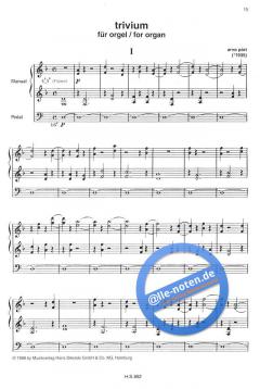 Hell und dunkel / Trivium von Arvo Pärt für Orgel im Alle Noten Shop kaufen