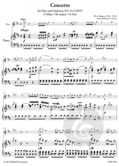 Konzert für Flöte und Orchester KV 314 (285d) in D-Dur von Wolfgang Amadeus Mozart im Alle Noten Shop kaufen