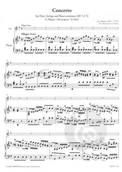 Konzert für Flöte, Streicher und Basso continuo QV 5:174 in G-Dur von Johann Joachim Quantz im Alle Noten Shop kaufen