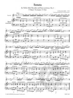 Sonate für Altblockflöte und Basso continuo op. 2 in F-Dur (Benedetto Marcello) 