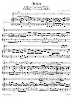 Sonate für Flöte und Cembalo BWV 1031 in Es-Dur von Johann Sebastian Bach im Alle Noten Shop kaufen