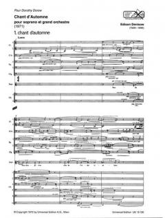 Chant d'automne von Edison Wassiljewitsch Denisow für Sopran und großes Orchester im Alle Noten Shop kaufen (Partitur)