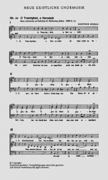 O Traurigkeit, o Herzeleid (Günther Marks) 