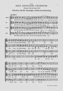 Introitus für die Sonntage Judika bis Karfreitag von Johannes Petzold (Download) 