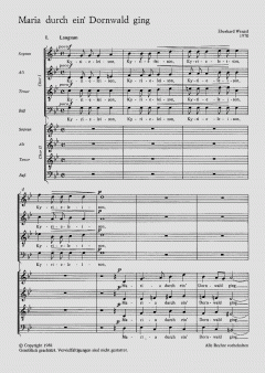 Maria durch ein Dornwald ging op. 57 von Eberhard Wenzel (Download) 