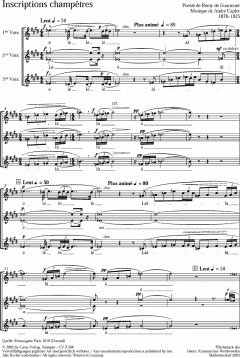 Inscriptions; Gluck Dance Of The Blessed Spirits von André Caplet (Download) 