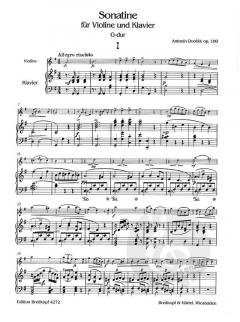 Sonatine G-dur op. 100 von Antonín Dvorák 