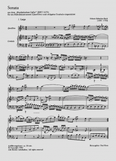 Sonate in c-Moll BWV 1079 von Johann Sebastian Bach 