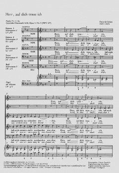 Herr, auf dich traue ich SWV377 von Heinrich Schütz (Download) 