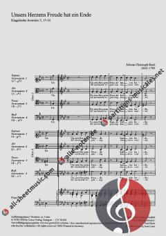 Unsers Herzens Freude von Johann Christoph Bach (Download) 