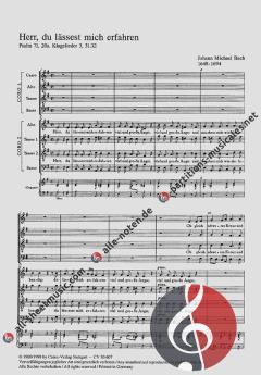 Herr, du lässest mich erfahren von Johann Michael Bach (Download) 