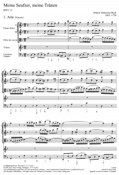Meine Seufzer, meine Tränen von Johann Sebastian Bach (Download) 