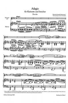 Adagio in Des-Dur von Richard Wagner für Klarinette und Streicher (früher Richard Wagner zugeschrieben) im Alle Noten Shop kaufen