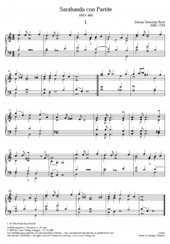 Sarabanda con Partite BWV 990 (J.S. Bach) 