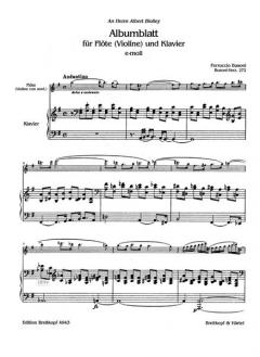 Albumblatt e-moll von Ferruccio Busoni 