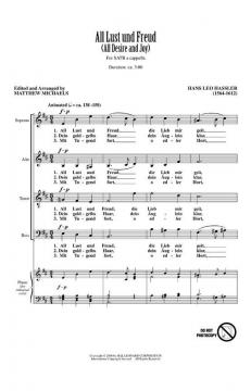 All Lust und Freud (All Desire And Joy) von Hans Leo Haßler (Download) 