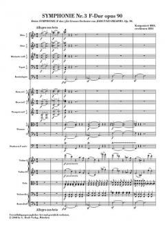Symphonie Nr. 3 F-dur op. 90 von Johannes Brahms 