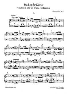 Variationen über ein Thema von Paganini op. 35 von Johannes Brahms 
