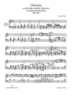 Chaconne (aus BWV 1004) d-moll von Johannes Brahms 