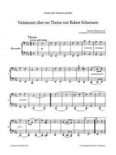 Variationen über ein Thema von Robert Schumann op. 23 von Johannes Brahms 