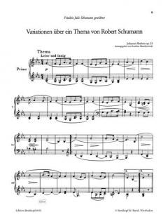 Variationen über ein Thema von Robert Schumann op. 23 von Johannes Brahms 