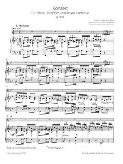 Konzert in g-Moll BWV 156/1056 von Johann Sebastian Bach für Oboe, Streicher und Bc im Alle Noten Shop kaufen