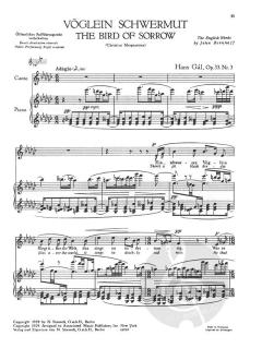 Fünf Melodien op. 33 von Hans Gal 