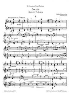 Sonate op. 15a von Miklos Rozsa 
