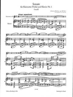 Sonate Nr. 1 f-moll op. 120/1 von Johannes Brahms 