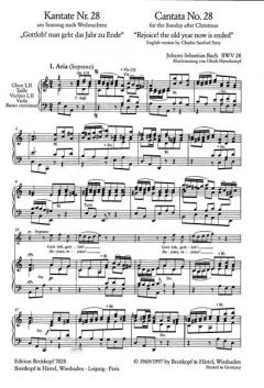Gottlob! Nun geht das Jahr zu Ende (J.S. Bach) 