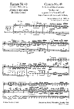 Darzu ist erschienen der Sohn Gottes (J.S. Bach) 